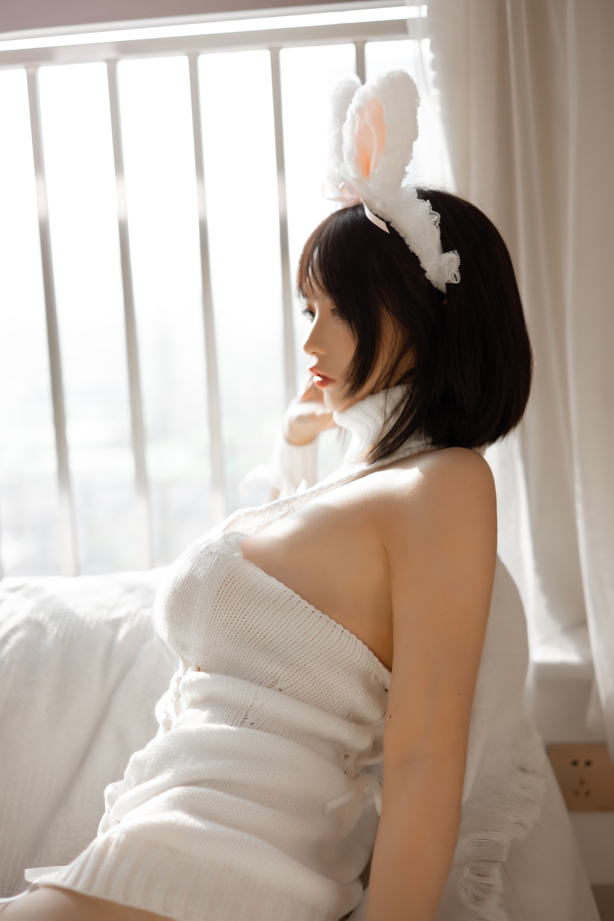 图片[1]-疯猫ss – NO.073 白毛衣 [49P]-XikXak